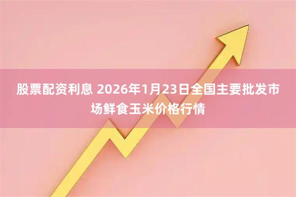 股票配资利息 2026年1月23日全国主要批发市场鲜食玉米价格行情