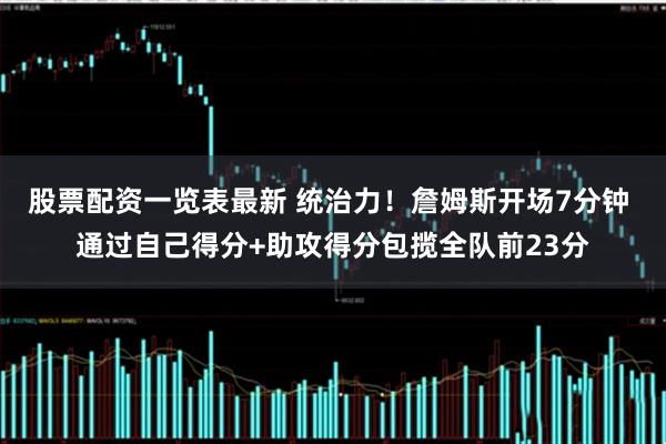 股票配资一览表最新 统治力！詹姆斯开场7分钟 通过自己得分+助攻得分包揽全队前23分